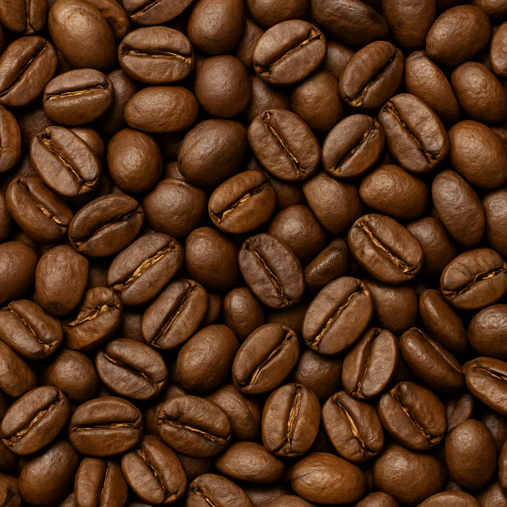 Close-up of roasted coffee beans