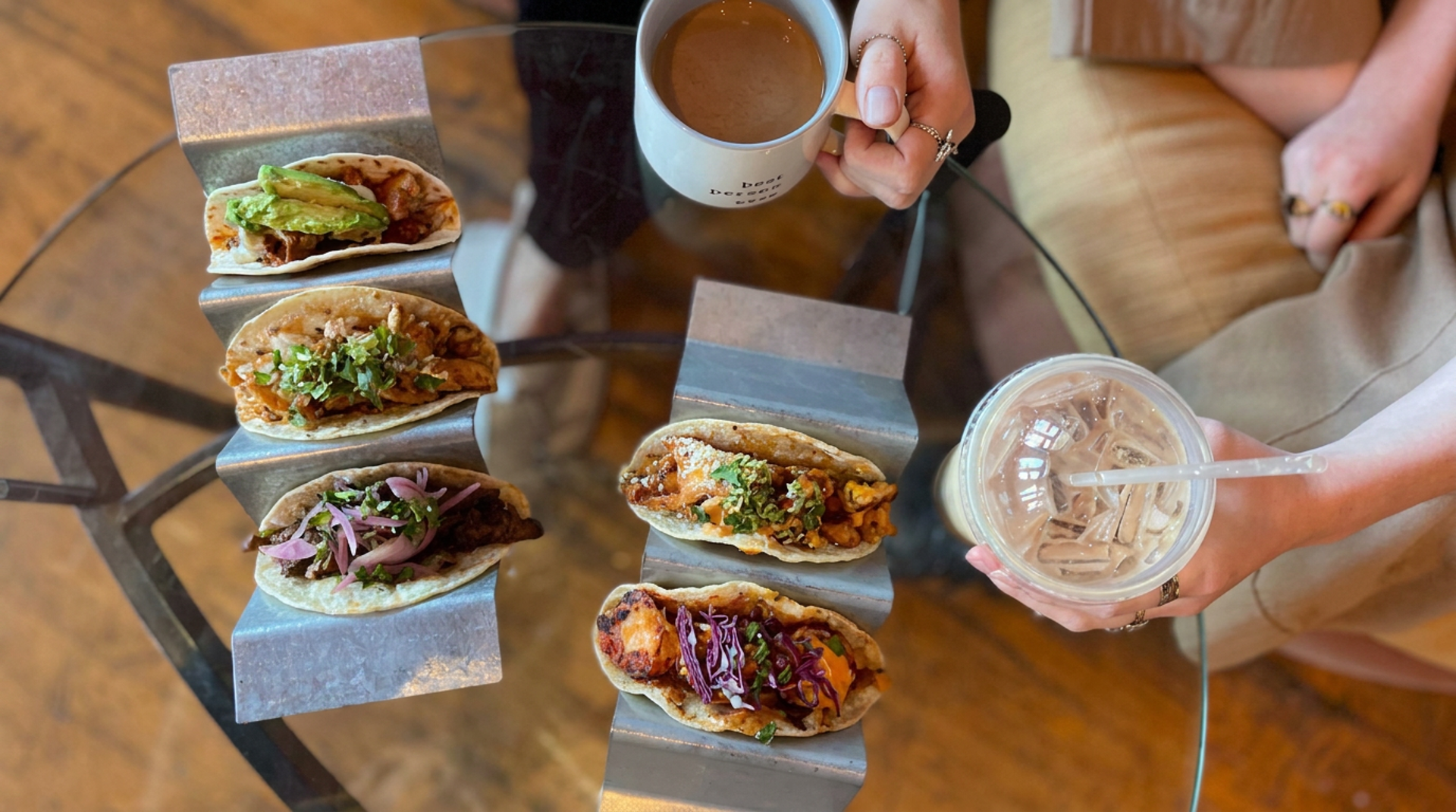 Tacos and coffee, together